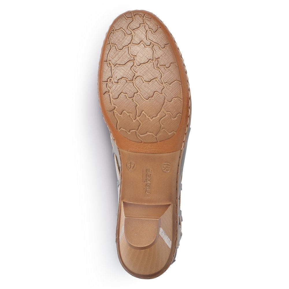 Rieker Antistress 46778 Sina Woven Leather Slingback Shootie/Shoe |Color: Grey🩶 - Picture 7 of 14
